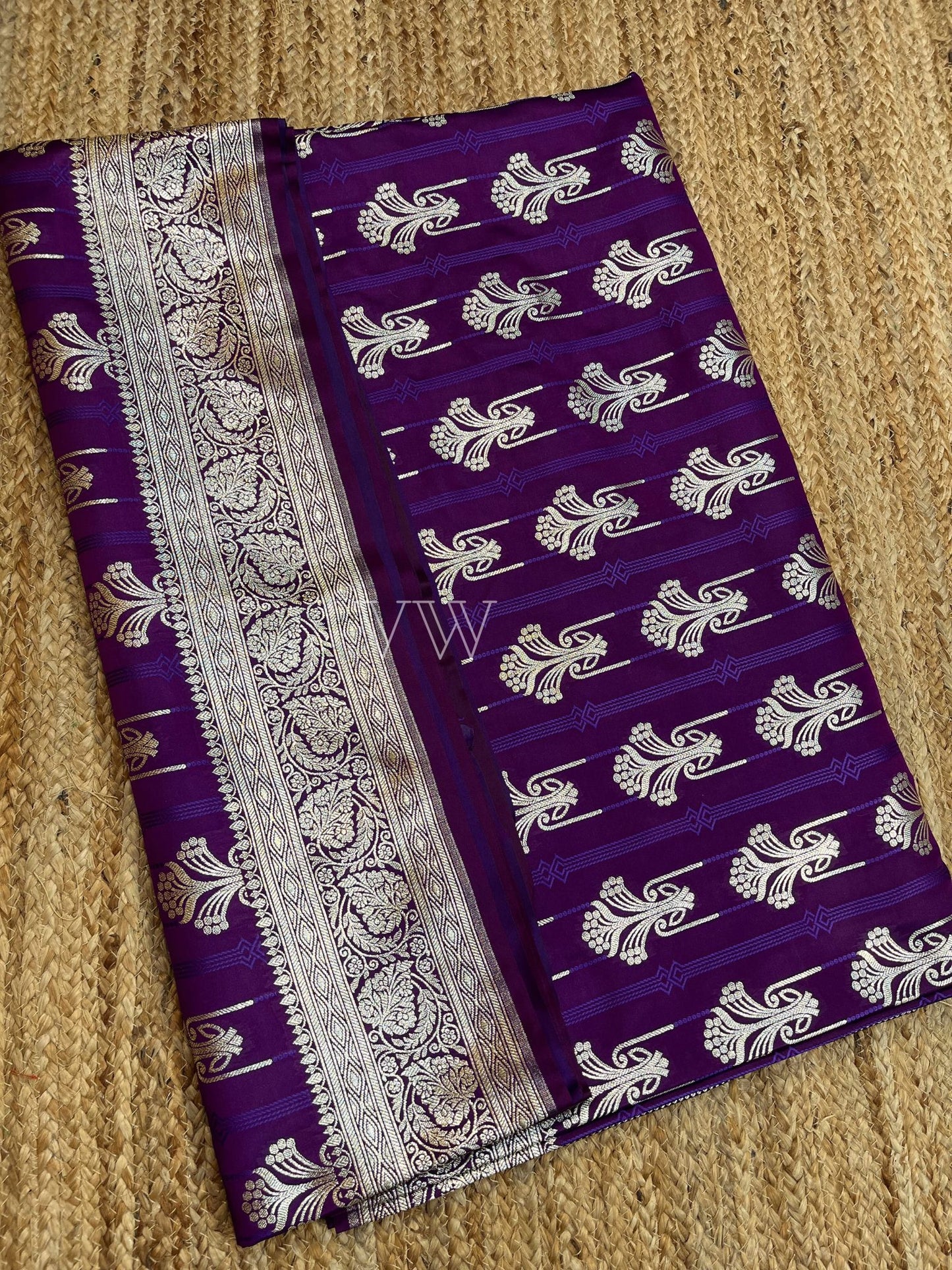 Purple Tanchui Mashru Silk Banarasi Saree