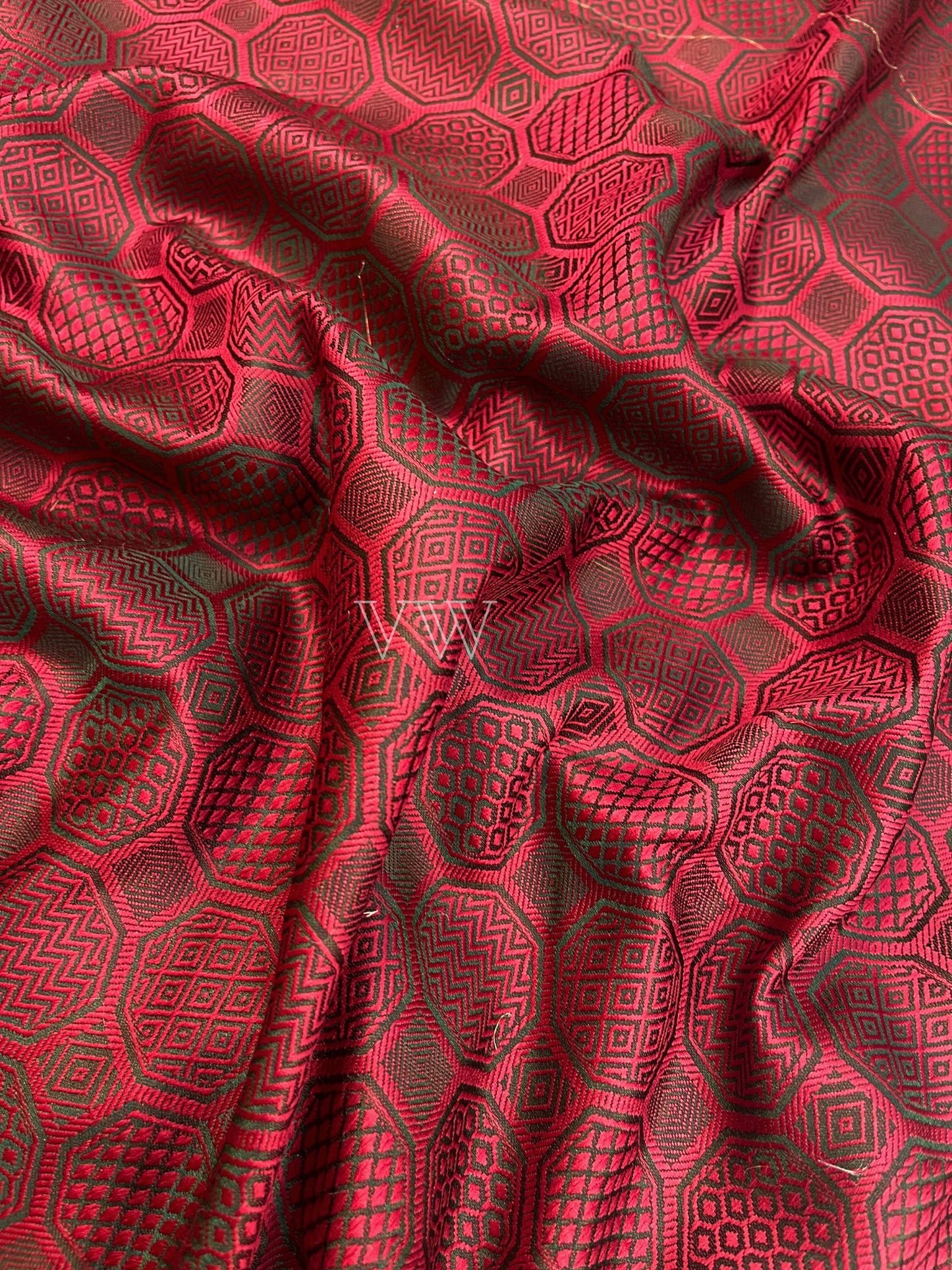 Maroon Tanchui Mashru Silk Banarasi Saree