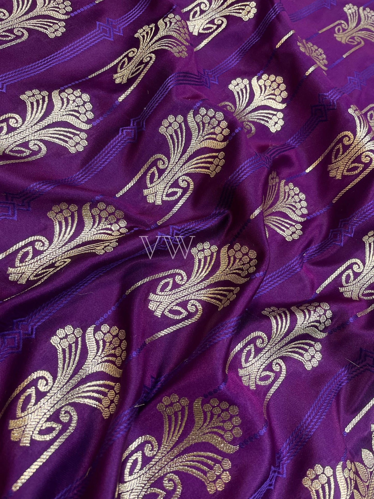 Purple Tanchui Mashru Silk Banarasi Saree