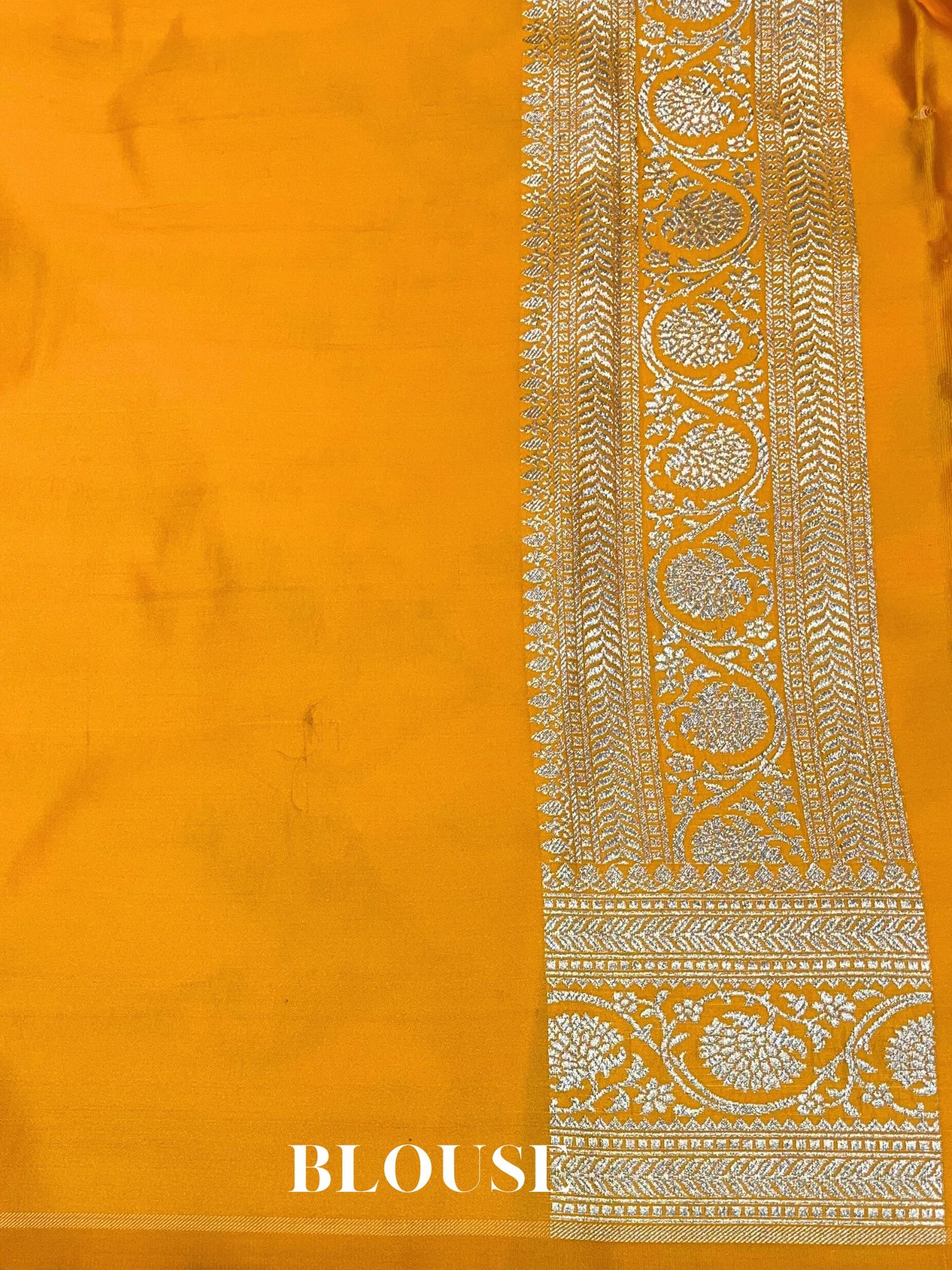 Gold Yellow Mashru Satin Silk Banarasi Saree - Jaal work