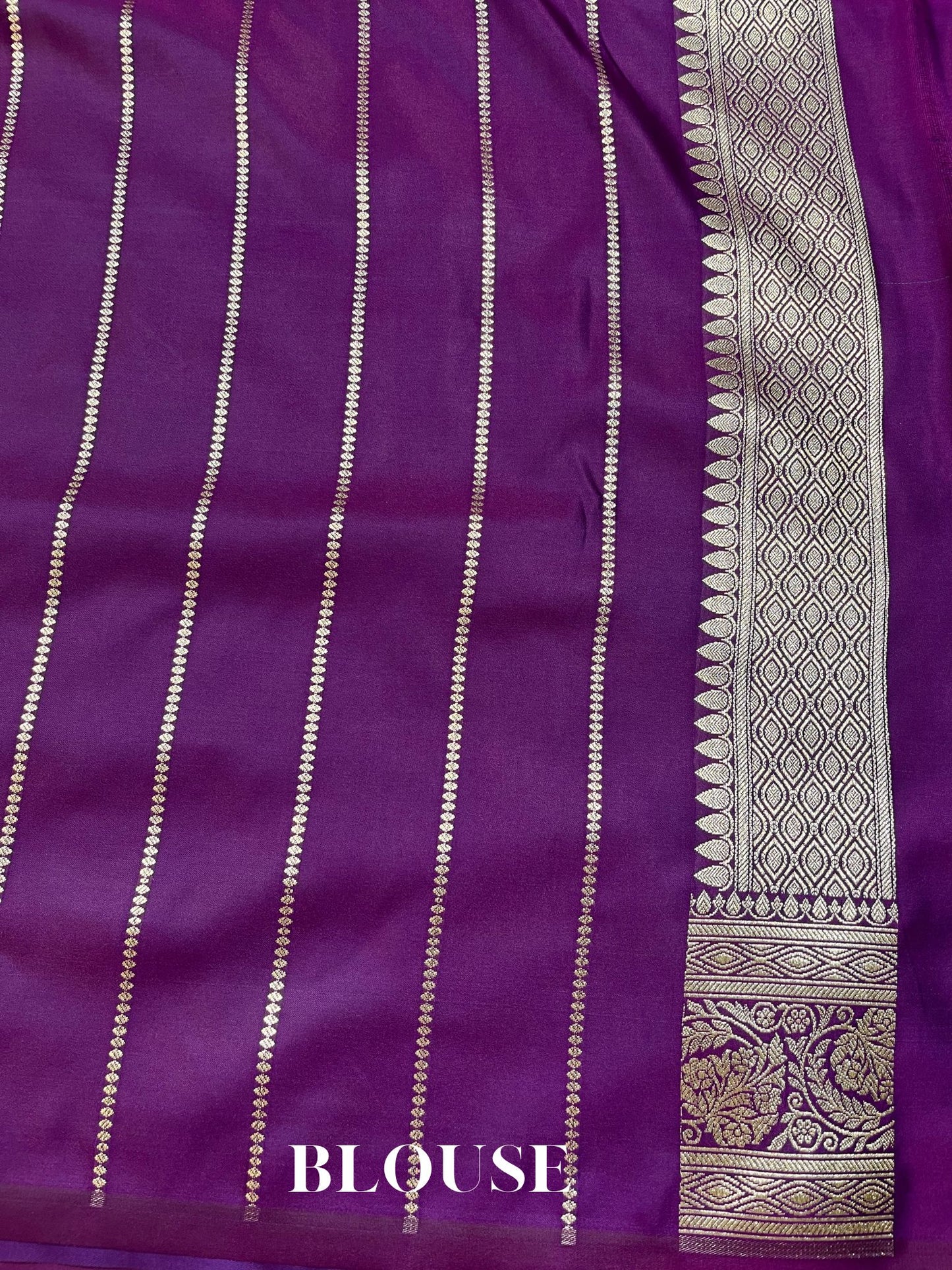 Purple Tanchui Mashru Silk Banarasi Saree