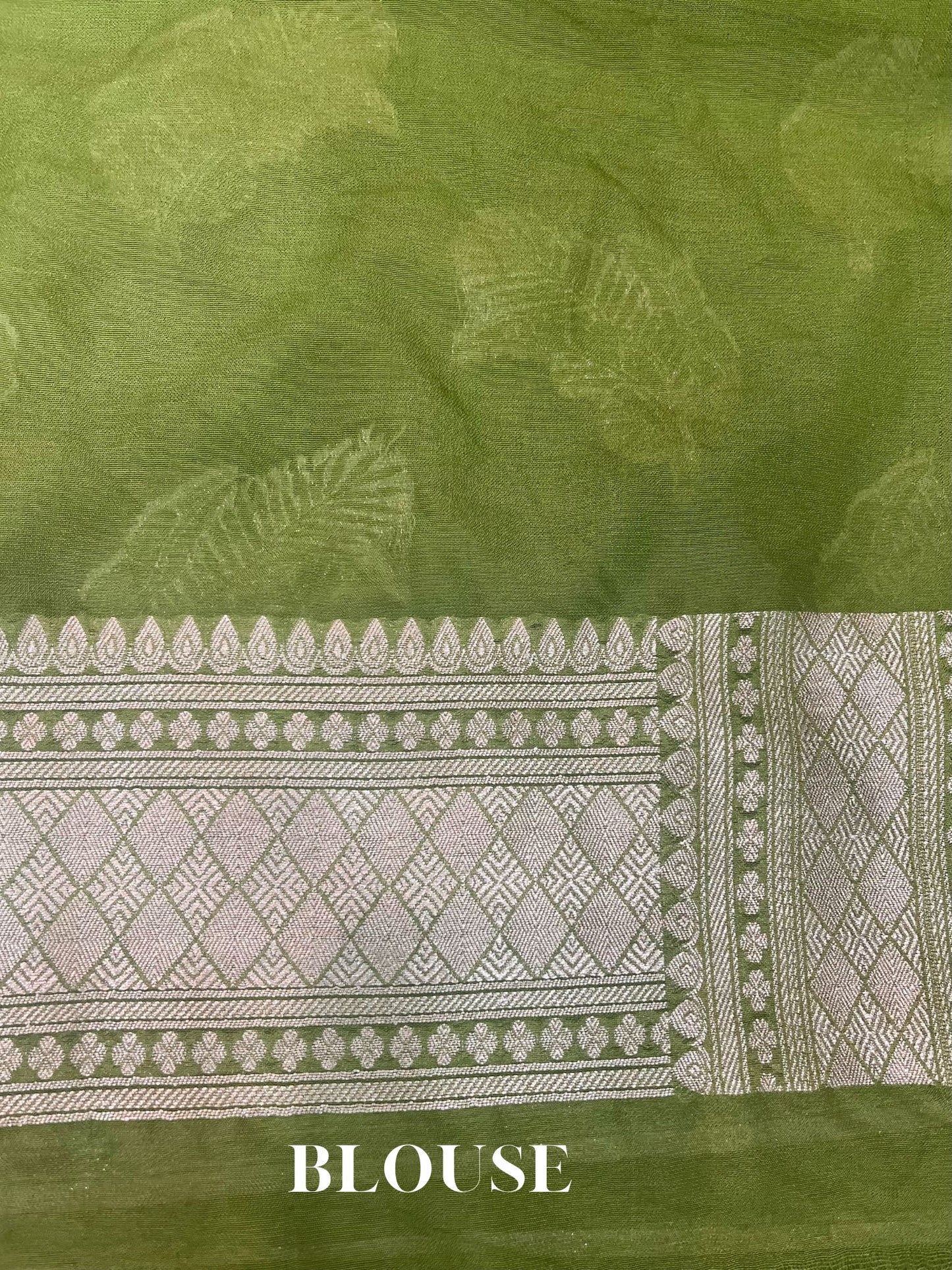 Green Georgette Silk Banarasi Saree - Water Zari