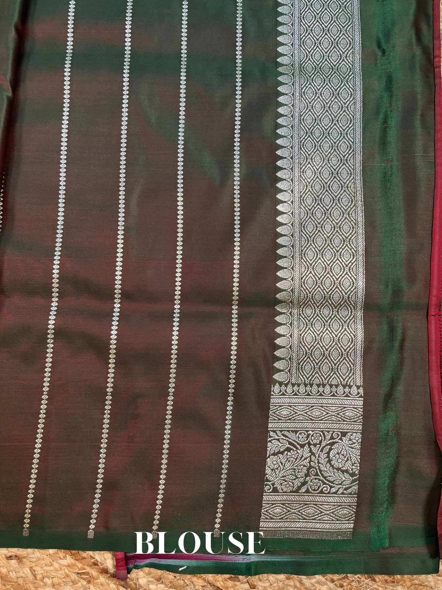 Maroon Tanchui Mashru Silk Banarasi Saree