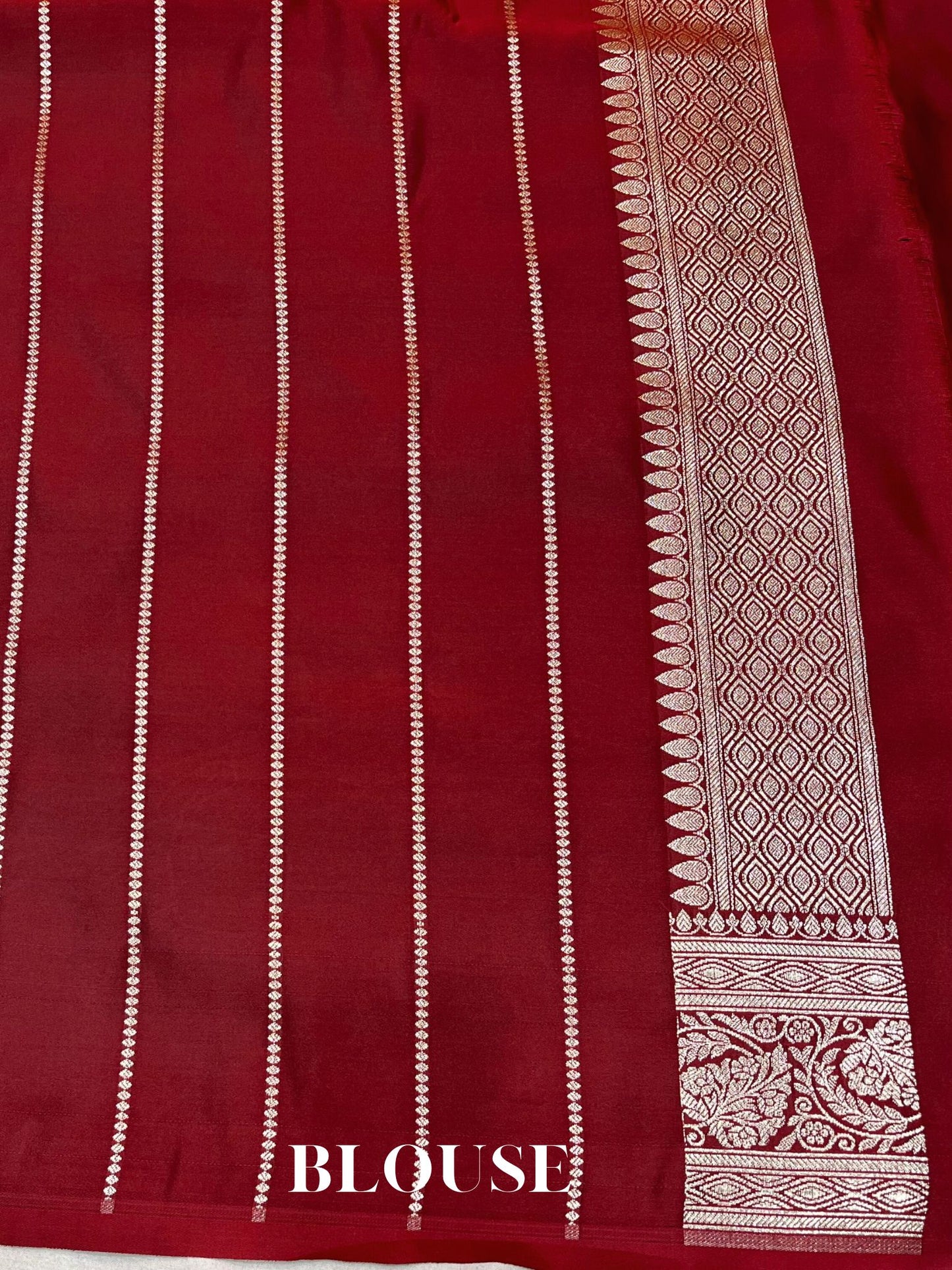 Reddish Maroon Tanchui Mashru Silk Banarasi Saree