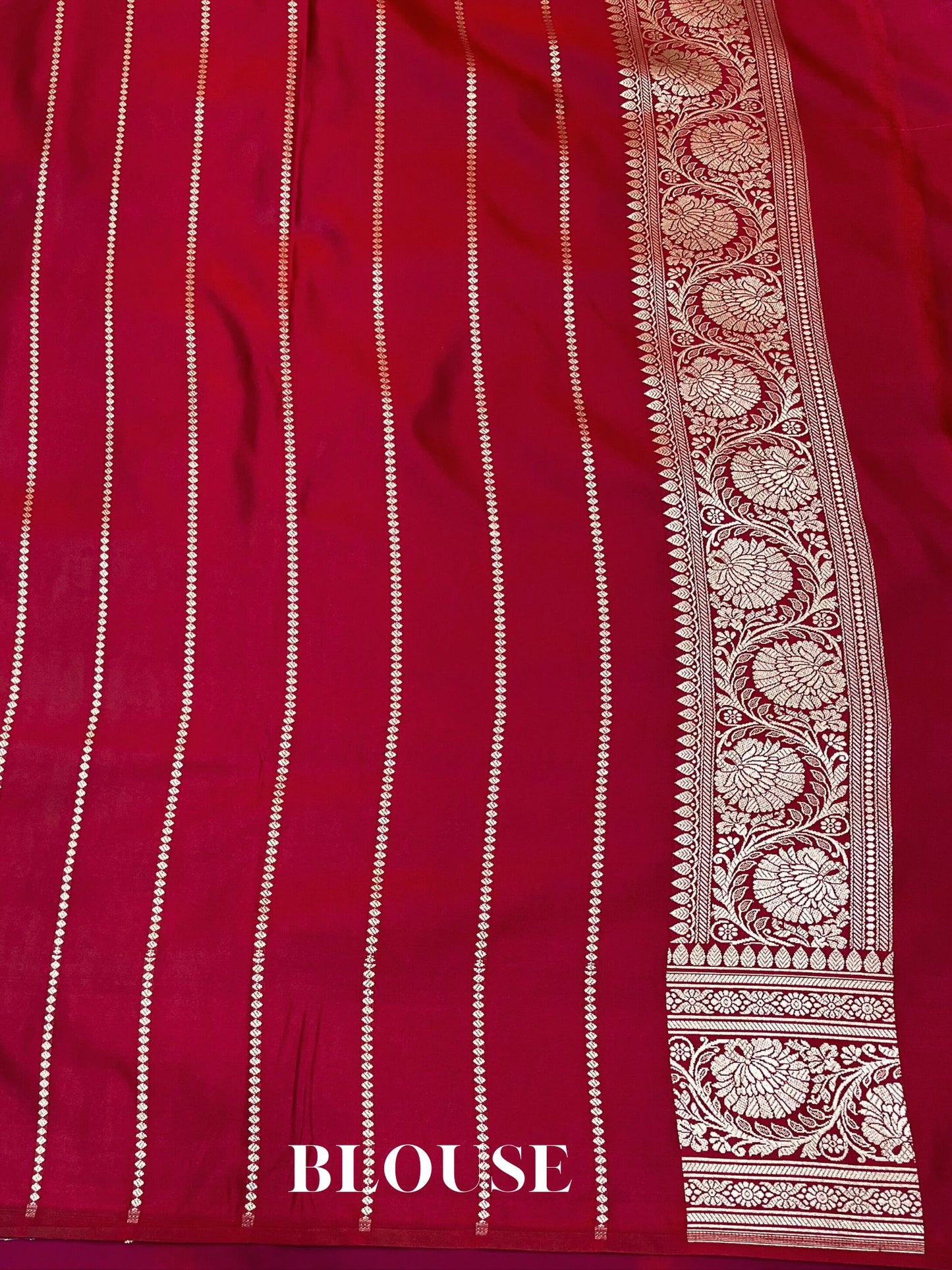 Magenta Pink Tanchui Mashru Silk Banarasi Saree - Meenakari