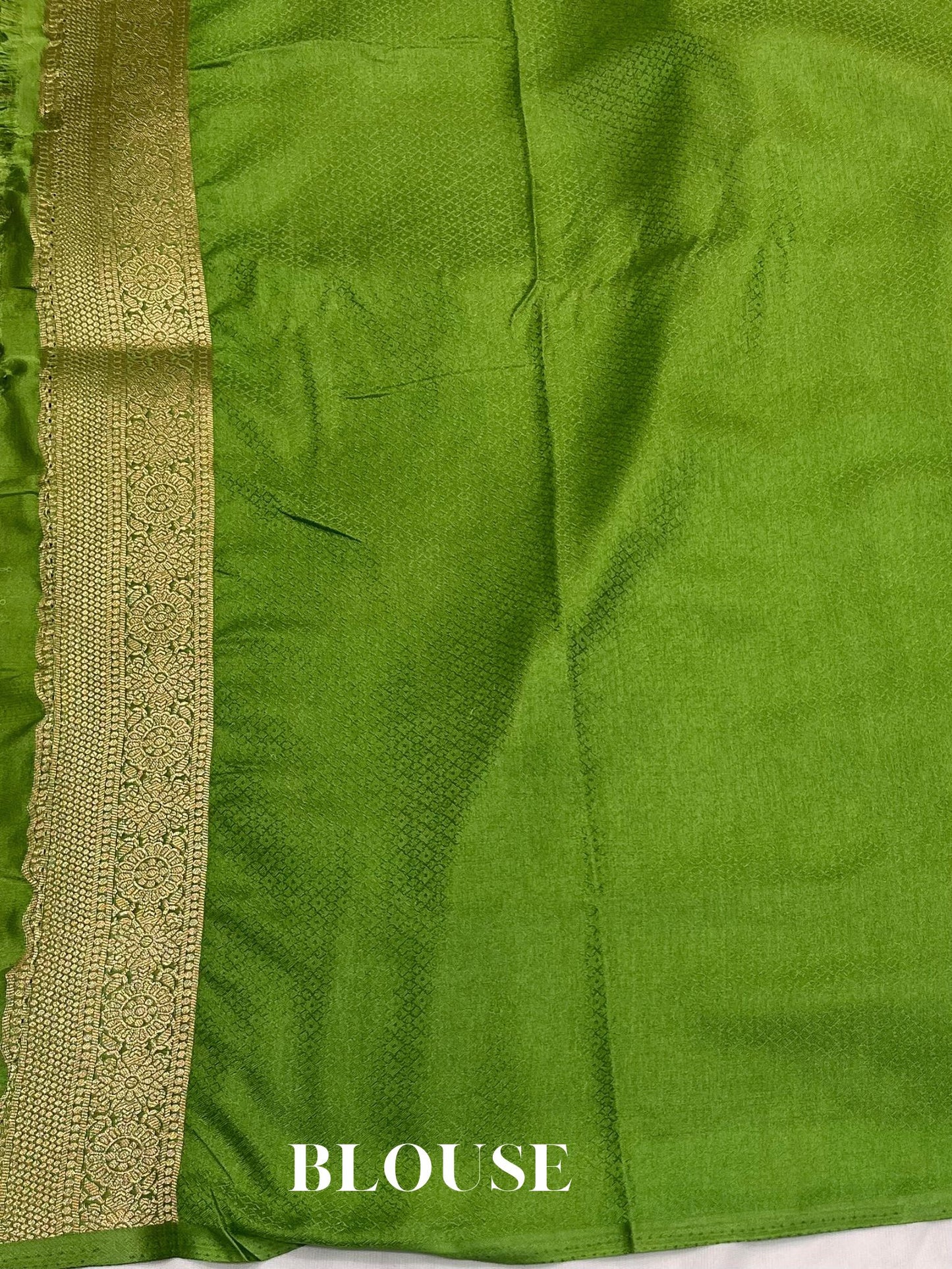 Green Mashru Satin Silk Banarasi Saree - Motifs