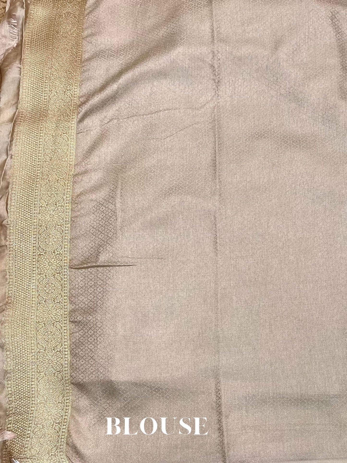 Tan Mashru Satin Silk Banarasi Saree - Motifs