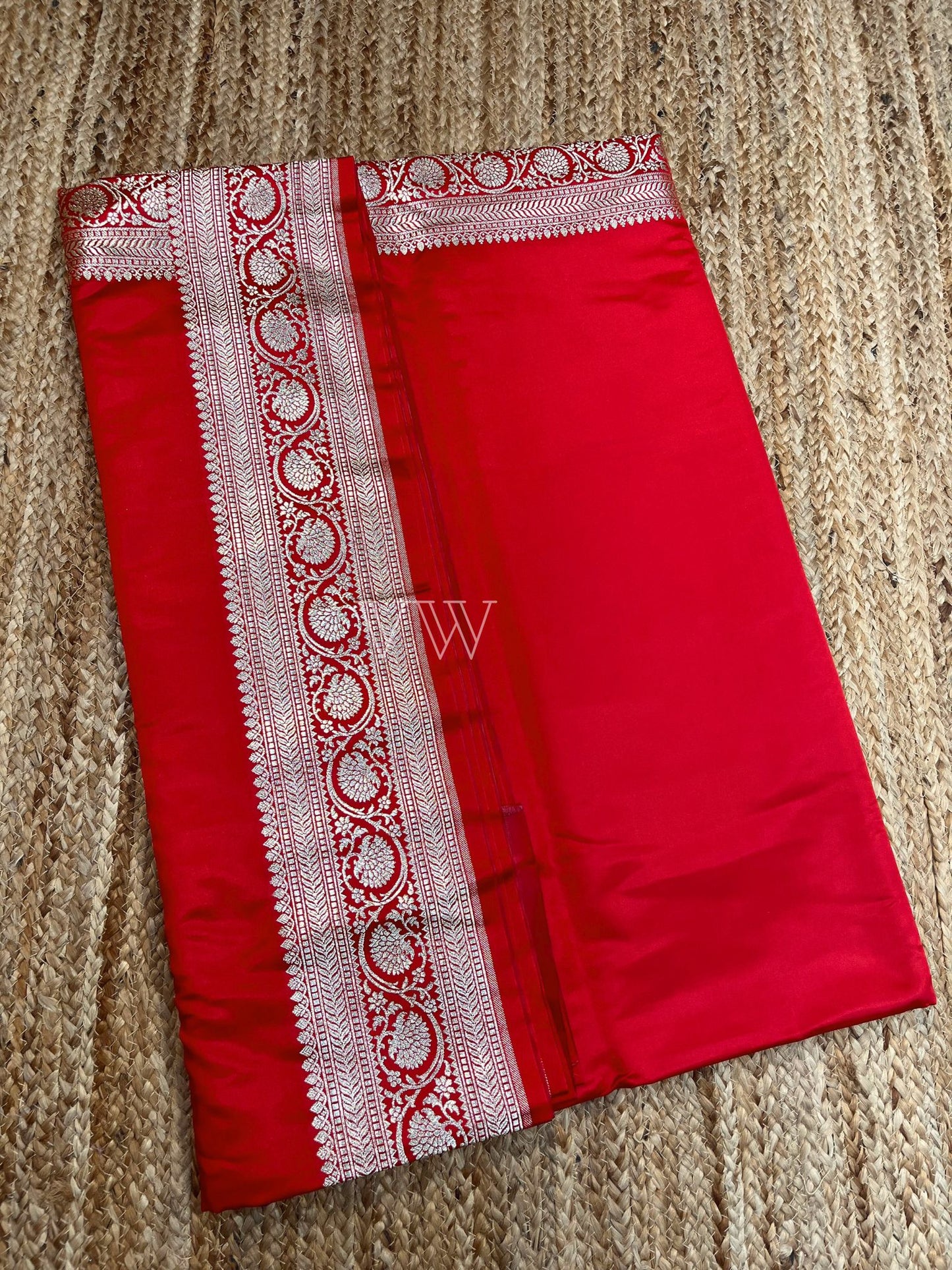 Red Mashru Satin Silk Banarasi Saree