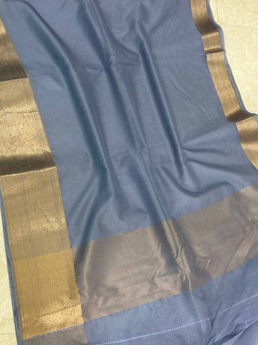 Organza Silk Banarasi Saree with zari weaving